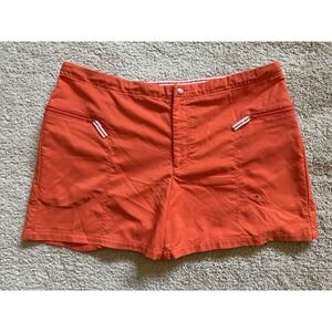 Nike Vintage Chino Shorts Orange Woman's Size Large 12/14‎